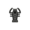 vector lobster symbol - crawfish seafood illustration sign