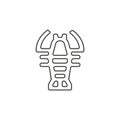 Vector lobster symbol - crawfish seafood