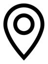 Vector Location Marker Line Icon