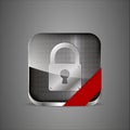 Vector lock app icon. Eps10 Royalty Free Stock Photo