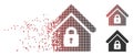 Sparkle Pixel Halftone Lock Building Icon