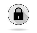 Vector lock icon, security, privacy, flat design isolated on white background. vector illustrations