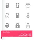 Vector locks icons set