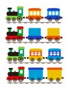 vector locomotive and wagons toy train for kids