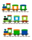 vector locomotive and wagons toy train for kids