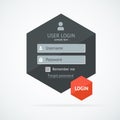 Vector login form page