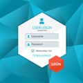 Vector login form page