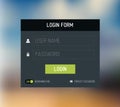 Vector login form template / design Royalty Free Stock Photo