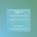 Vector login form ui element