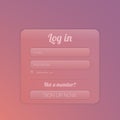 Vector login form ui element