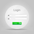 Vector login interface - username and password