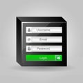 Vector login interface - username and password Royalty Free Stock Photo