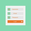 Vector login interface - username and password Royalty Free Stock Photo