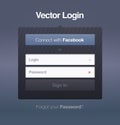 Vector login password security web screen Royalty Free Stock Photo