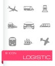 Vector logistic icons set