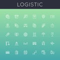 Vector Logistic Line Icons