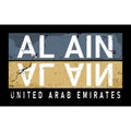Vector logo AL AIN United Arab Emirates, 3 isolated posters: banner