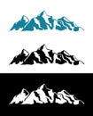 Vector Logo of Alps Mountains Royalty Free Stock Photo