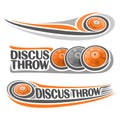 Vector logo for athletics discus throw