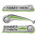 Vector logo for athletics hammer throw