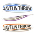 Vector logo for athletics javelin throw