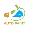 Vector logo of auto repair, airbrushing service Royalty Free Stock Photo