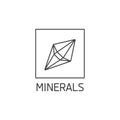 Vector logo, badge and icon for natural and health product. Minerals sign design. Symbol of healthy eating.