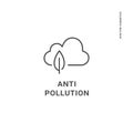 Vector logo, badge or icon for natural and organic products. Eco safe sign design. Anti pollution sign. Royalty Free Stock Photo