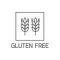 Vector logo, badge and icon for natural and organic products free from allergens ingredient. Gluten free.