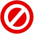 Vector logo banned or stopped on a white background