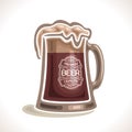 Vector logo for beer mug Royalty Free Stock Photo