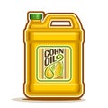 Vector logo big Bottle with Corn Oil