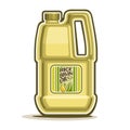 Vector logo big yellow plastic Bottle Rice Bran Oil