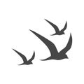 Vector Logo birds in flight Royalty Free Stock Photo