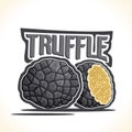 Vector logo Black Truffle Mushrooms