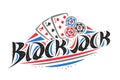 Vector logo for Blackjack Royalty Free Stock Photo
