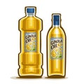 Vector logo Bottles Canola Oil Royalty Free Stock Photo