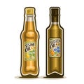 Vector logo Bottles Flaxseed, Sesame Oil