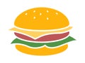 Vector logo burger cheese on a white background