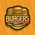 Vector logo for Burgers Royalty Free Stock Photo