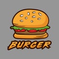 Vector logo for burgers food restaurant Royalty Free Stock Photo