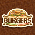 Vector logo for Burgers Royalty Free Stock Photo