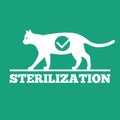 Vector logo of castration and sterilization of cats