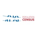 Vector logo for census, population count and demographic statistics