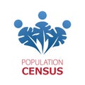 Vector logo for census, population count and demographic statistics