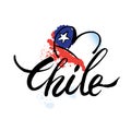 Vector logo Chile, Royalty Free Stock Photo