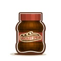 Vector logo Chocolate Spread Jar with label