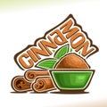 Vector logo for Cinnamon spice