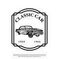 Vector logo classic vintage cars Royalty Free Stock Photo