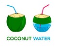 Vector logo for coconut water